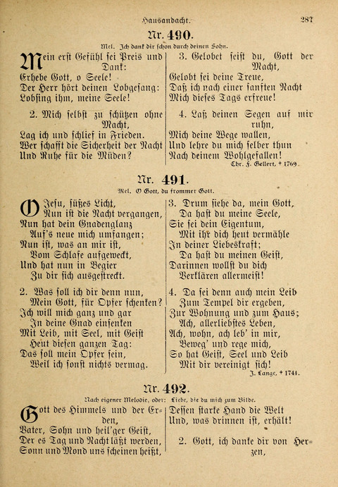 Evangelisches Gesangbuch: für die deutschen Congregational-Gemeinden von Nork-Amerika page 287