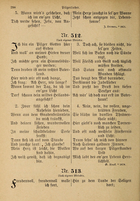 Evangelisches Gesangbuch: für die deutschen Congregational-Gemeinden von Nork-Amerika page 298