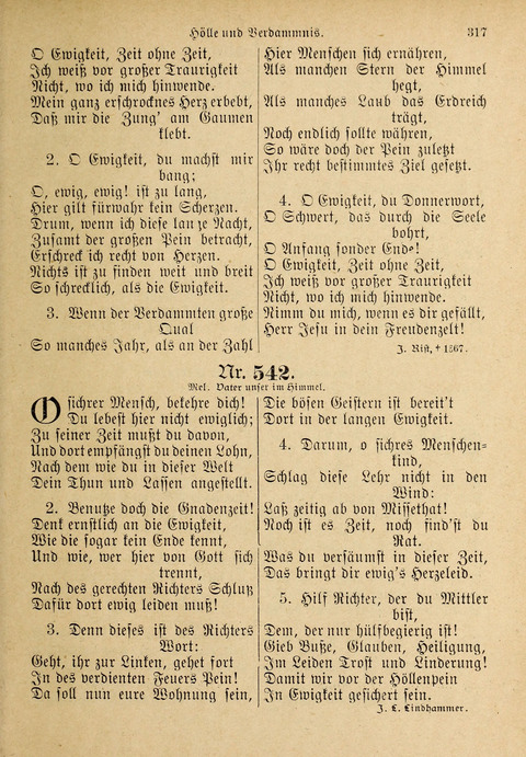 Evangelisches Gesangbuch: für die deutschen Congregational-Gemeinden von Nork-Amerika page 317