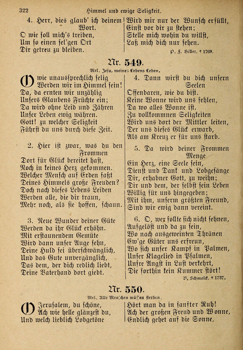 Evangelisches Gesangbuch: für die deutschen Congregational-Gemeinden von Nork-Amerika page 322