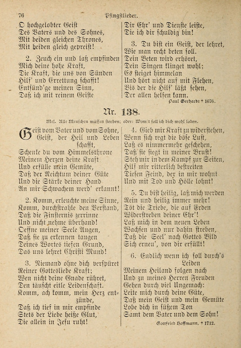 Evangelisches Gesangbuch: für die deutschen Congregational-Gemeinden von Nork-Amerika page 76