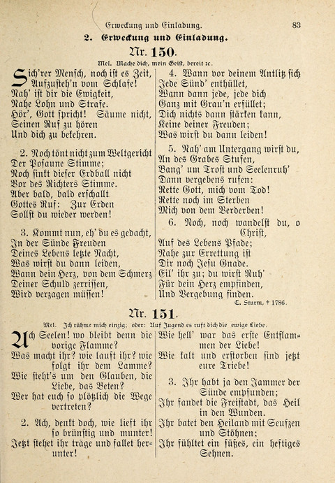 Evangelisches Gesangbuch: für die deutschen Congregational-Gemeinden von Nork-Amerika page 83