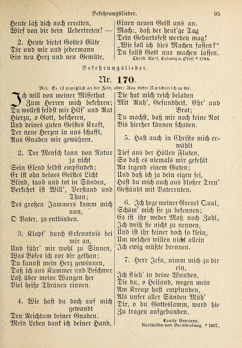 Evangelisches Gesangbuch: für die deutschen Congregational-Gemeinden von Nork-Amerika page 95