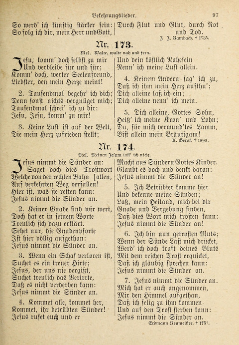 Evangelisches Gesangbuch: für die deutschen Congregational-Gemeinden von Nork-Amerika page 97