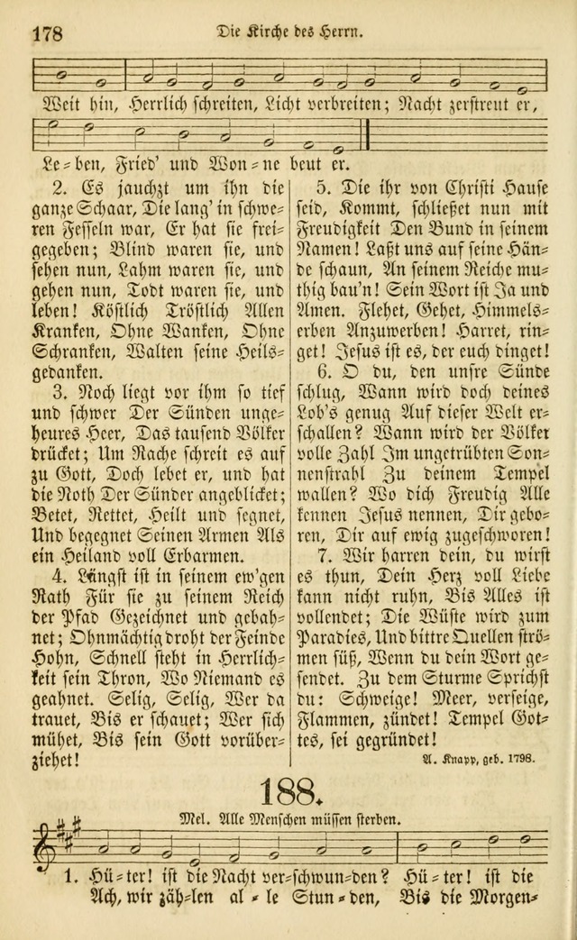 Evangelisches Gesangbuch: herausgegeben von dem Evangelischen Kirchenvereindes Westens page 189