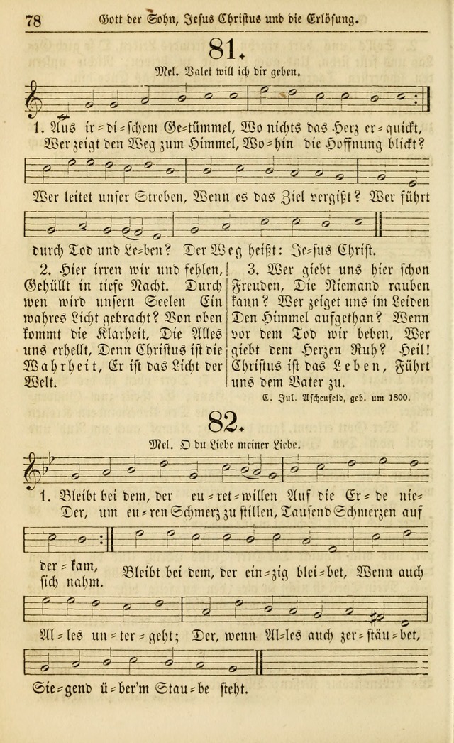 Evangelisches Gesangbuch: herausgegeben von dem Evangelischen Kirchenvereindes Westens page 87