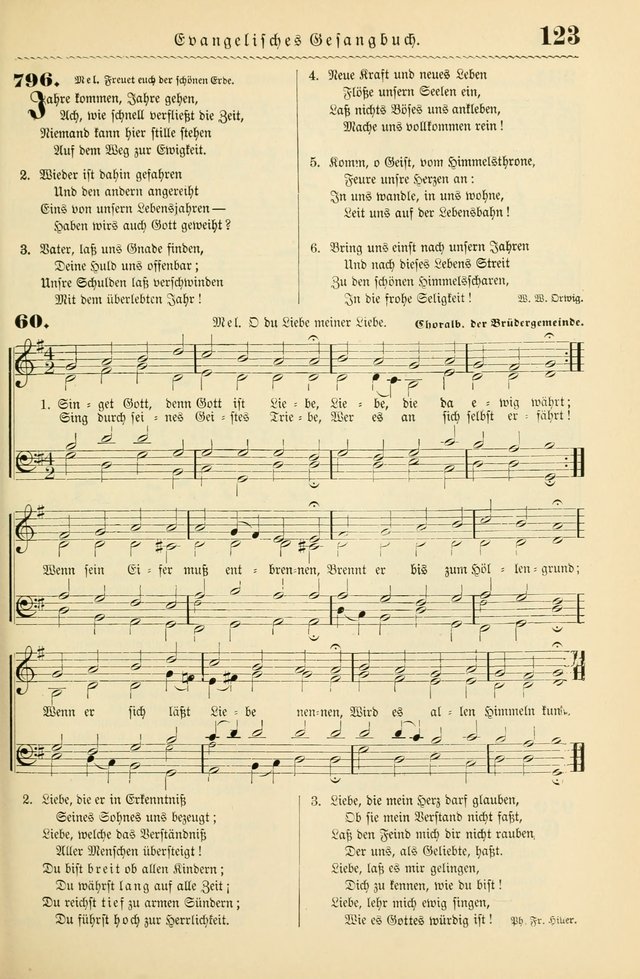 Evangelisches Gesangbuch mit vierstimmigen Melodien: für den öffentlichen und häuslichen Gottesdienst page 123