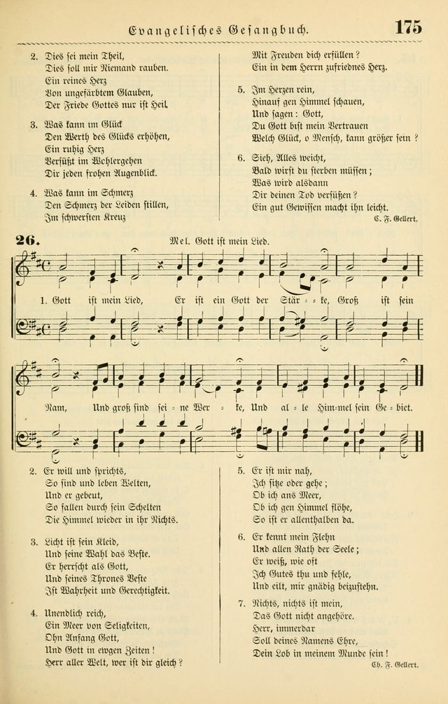 Evangelisches Gesangbuch mit vierstimmigen Melodien: für den öffentlichen und häuslichen Gottesdienst page 175