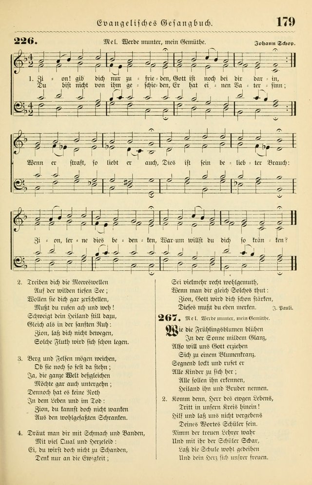 Evangelisches Gesangbuch mit vierstimmigen Melodien: für den öffentlichen und häuslichen Gottesdienst page 179