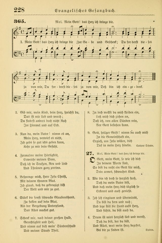 Evangelisches Gesangbuch mit vierstimmigen Melodien: für den öffentlichen und häuslichen Gottesdienst page 228