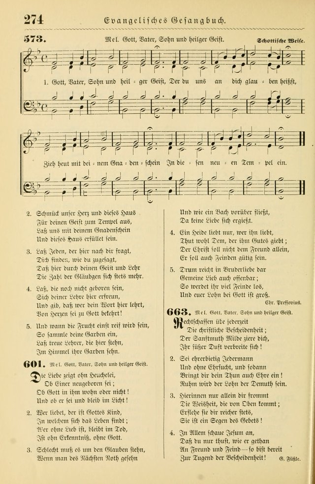 Evangelisches Gesangbuch mit vierstimmigen Melodien: für den öffentlichen und häuslichen Gottesdienst page 274