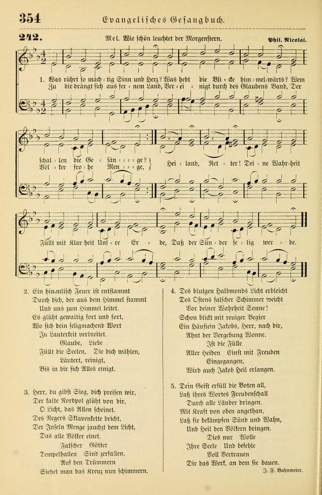 Evangelisches Gesangbuch mit vierstimmigen Melodien: für den öffentlichen und häuslichen Gottesdienst page 354