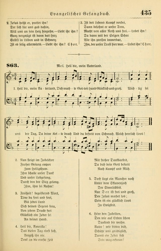 Evangelisches Gesangbuch mit vierstimmigen Melodien: für den öffentlichen und häuslichen Gottesdienst page 435