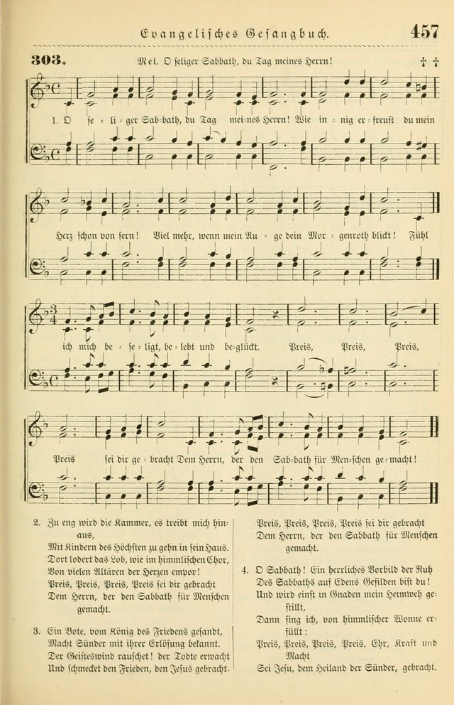 Evangelisches Gesangbuch mit vierstimmigen Melodien: für den öffentlichen und häuslichen Gottesdienst page 457