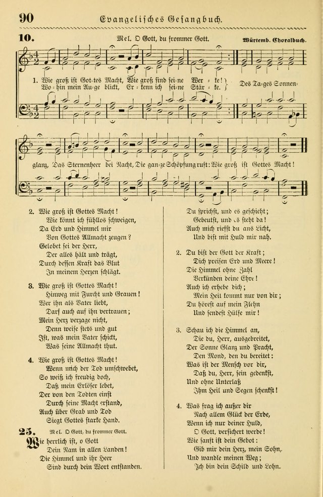 Evangelisches Gesangbuch mit vierstimmigen Melodien: für den öffentlichen und häuslichen Gottesdienst page 90