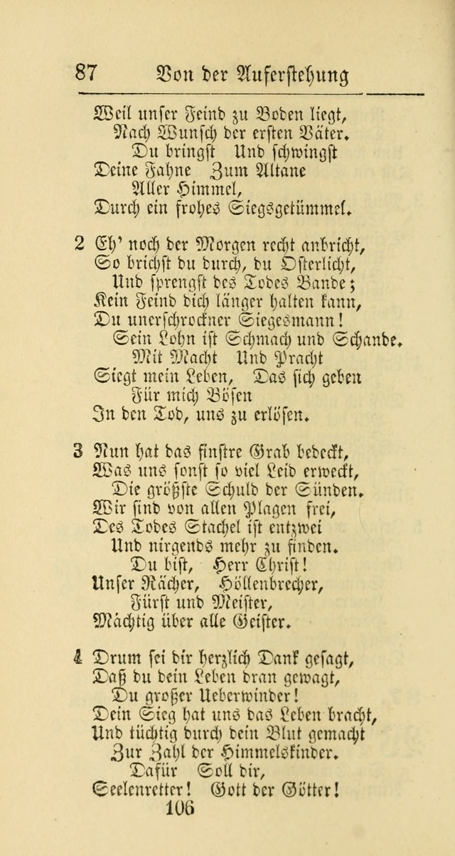 Evangelisches Gesangbuch: oder eine sammlung geistreicher lieder zum gebrauch der Evangelischen Gemeinschaft und aller heilsuchenden seelen page 106