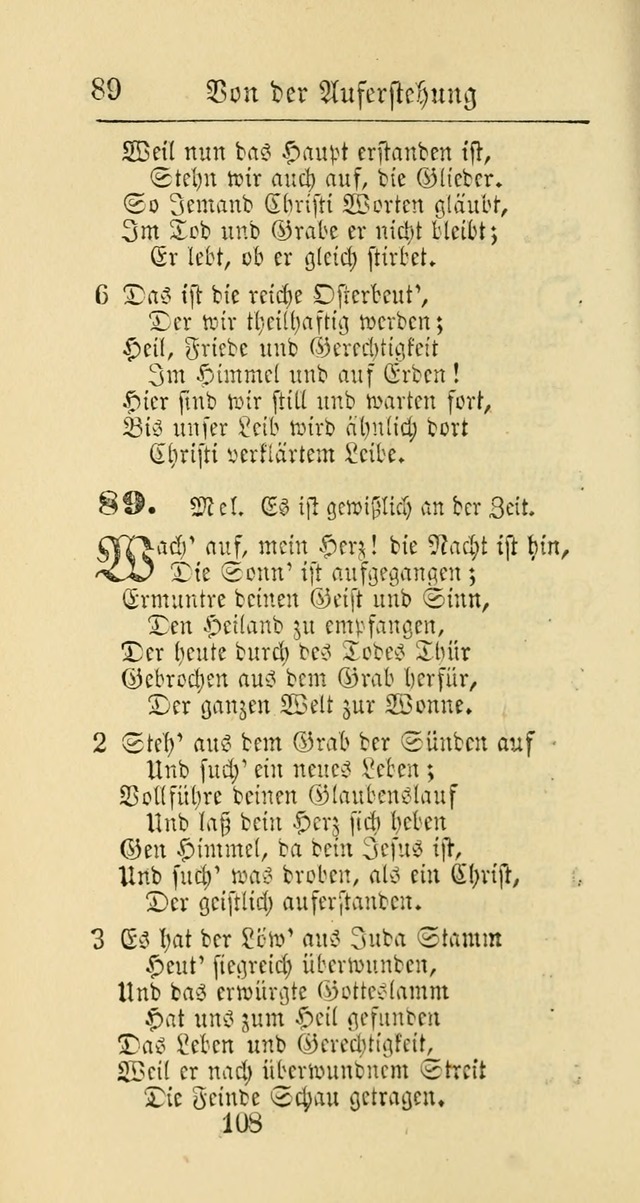 Evangelisches Gesangbuch: oder eine sammlung geistreicher lieder zum gebrauch der Evangelischen Gemeinschaft und aller heilsuchenden seelen page 108