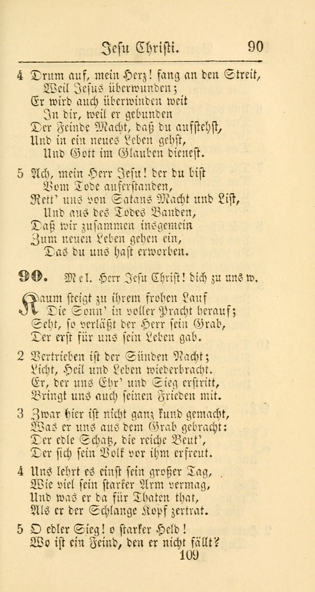 Evangelisches Gesangbuch: oder eine sammlung geistreicher lieder zum gebrauch der Evangelischen Gemeinschaft und aller heilsuchenden seelen page 109