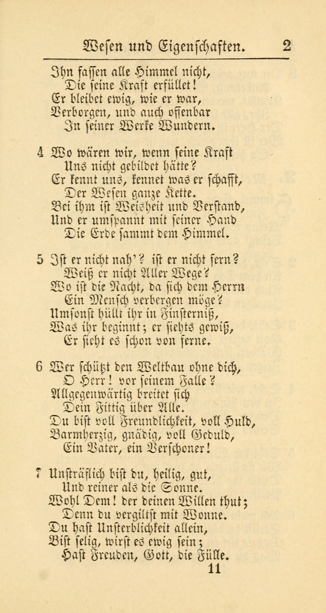 Evangelisches Gesangbuch: oder eine sammlung geistreicher lieder zum gebrauch der Evangelischen Gemeinschaft und aller heilsuchenden seelen page 11