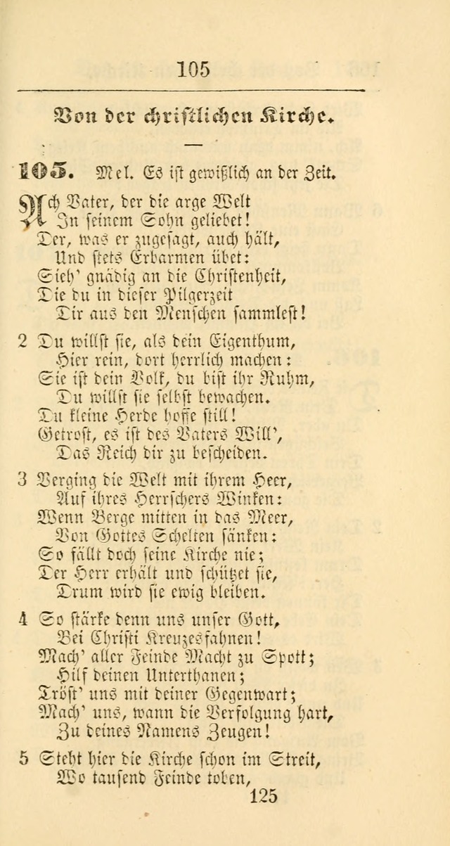 Evangelisches Gesangbuch: oder eine sammlung geistreicher lieder zum gebrauch der Evangelischen Gemeinschaft und aller heilsuchenden seelen page 125