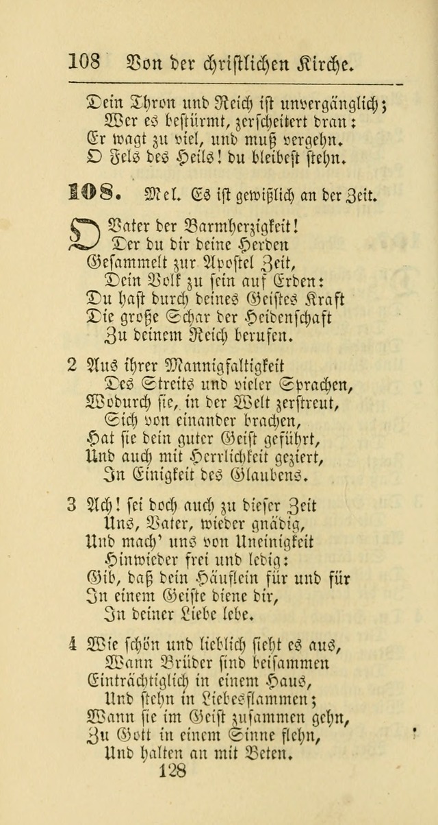 Evangelisches Gesangbuch: oder eine sammlung geistreicher lieder zum gebrauch der Evangelischen Gemeinschaft und aller heilsuchenden seelen page 128