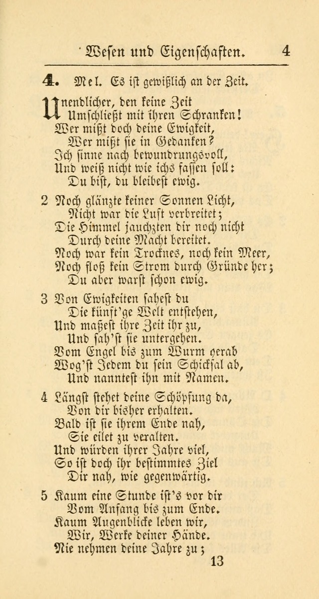 Evangelisches Gesangbuch: oder eine sammlung geistreicher lieder zum gebrauch der Evangelischen Gemeinschaft und aller heilsuchenden seelen page 13