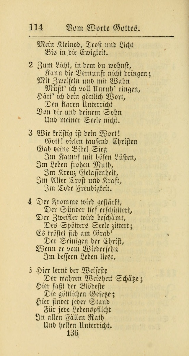 Evangelisches Gesangbuch: oder eine sammlung geistreicher lieder zum gebrauch der Evangelischen Gemeinschaft und aller heilsuchenden seelen page 136