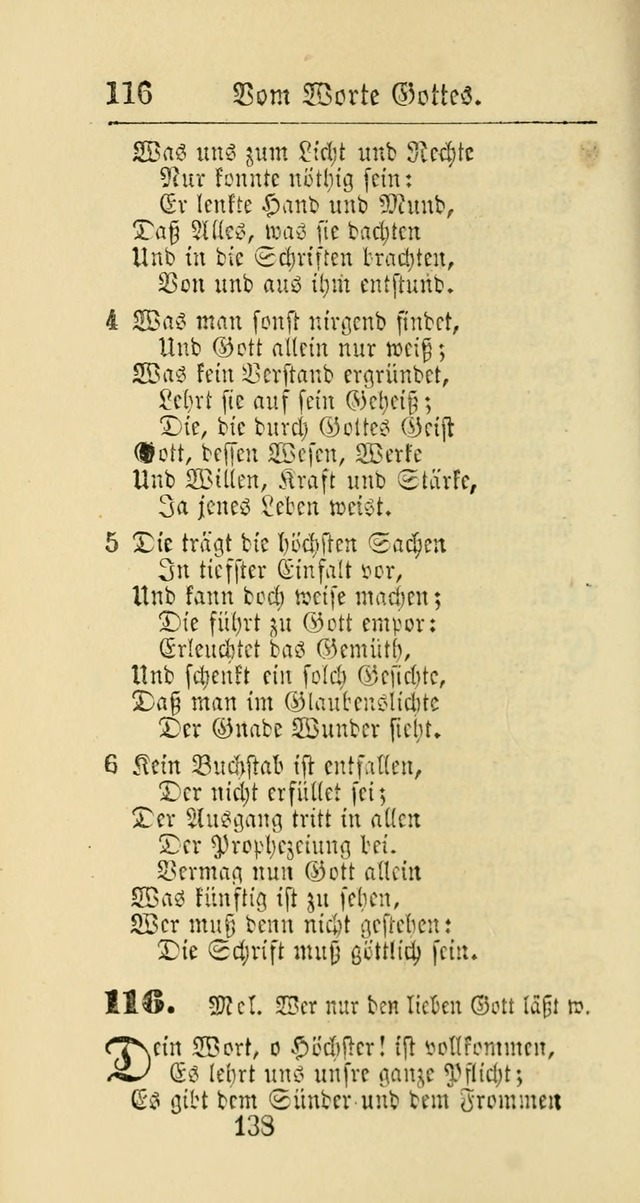 Evangelisches Gesangbuch: oder eine sammlung geistreicher lieder zum gebrauch der Evangelischen Gemeinschaft und aller heilsuchenden seelen page 138