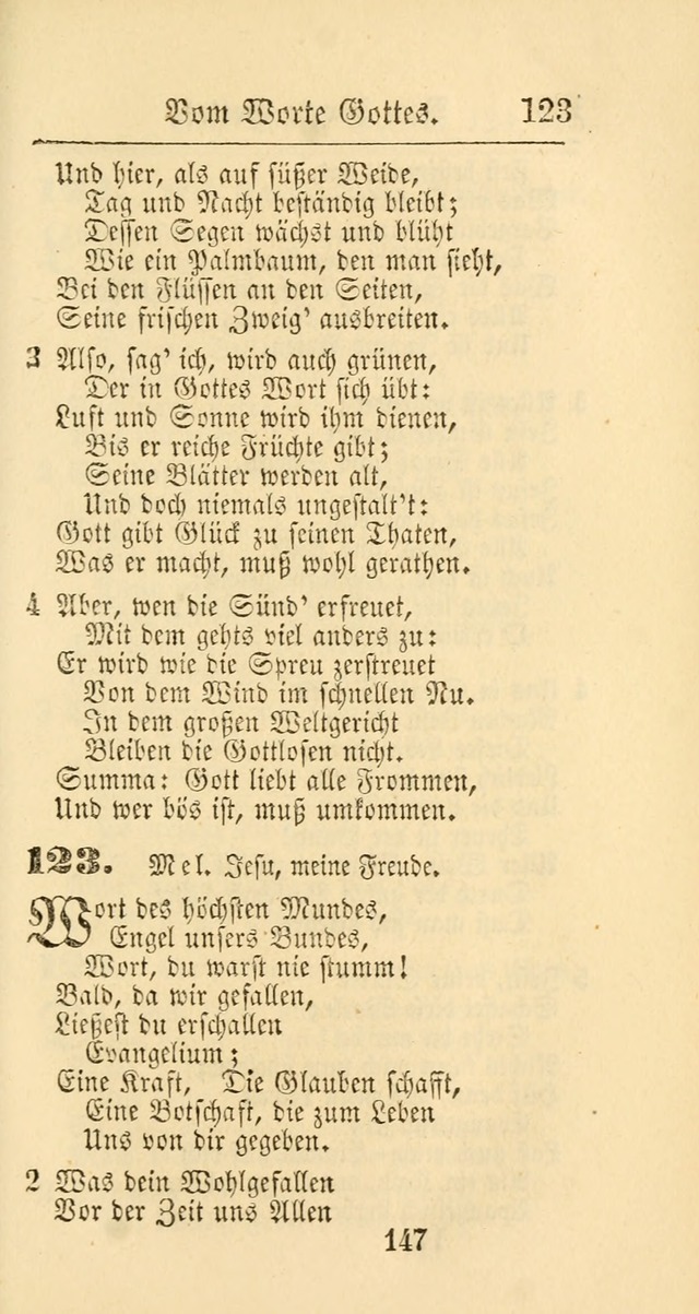 Evangelisches Gesangbuch: oder eine sammlung geistreicher lieder zum gebrauch der Evangelischen Gemeinschaft und aller heilsuchenden seelen page 147