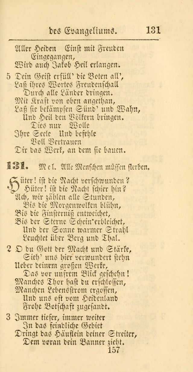 Evangelisches Gesangbuch: oder eine sammlung geistreicher lieder zum gebrauch der Evangelischen Gemeinschaft und aller heilsuchenden seelen page 157