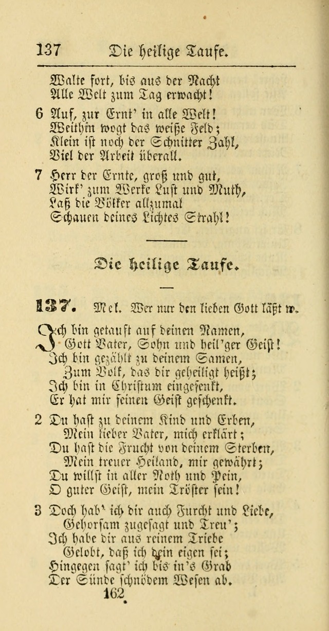 Evangelisches Gesangbuch: oder eine sammlung geistreicher lieder zum gebrauch der Evangelischen Gemeinschaft und aller heilsuchenden seelen page 162