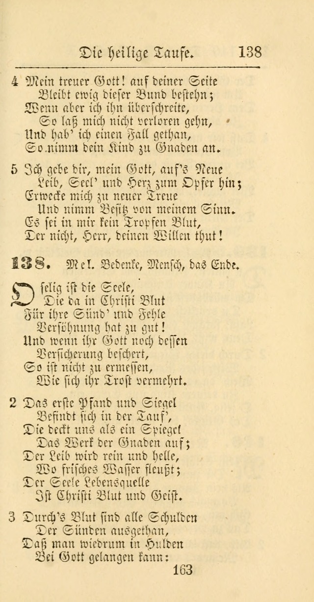 Evangelisches Gesangbuch: oder eine sammlung geistreicher lieder zum gebrauch der Evangelischen Gemeinschaft und aller heilsuchenden seelen page 163