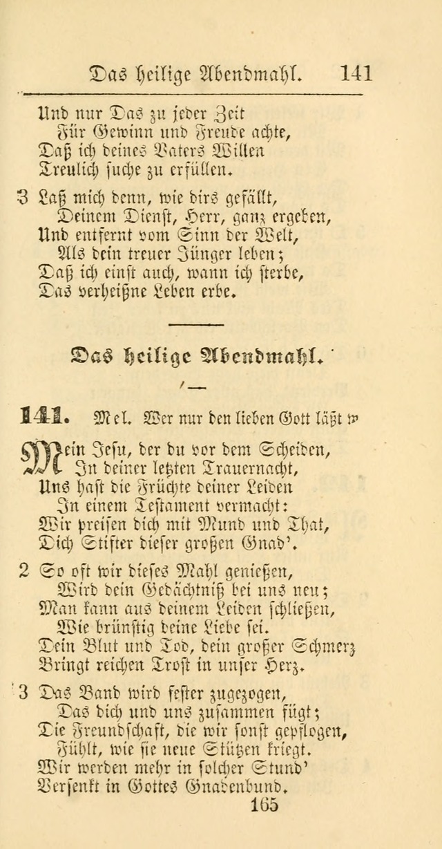 Evangelisches Gesangbuch: oder eine sammlung geistreicher lieder zum gebrauch der Evangelischen Gemeinschaft und aller heilsuchenden seelen page 165