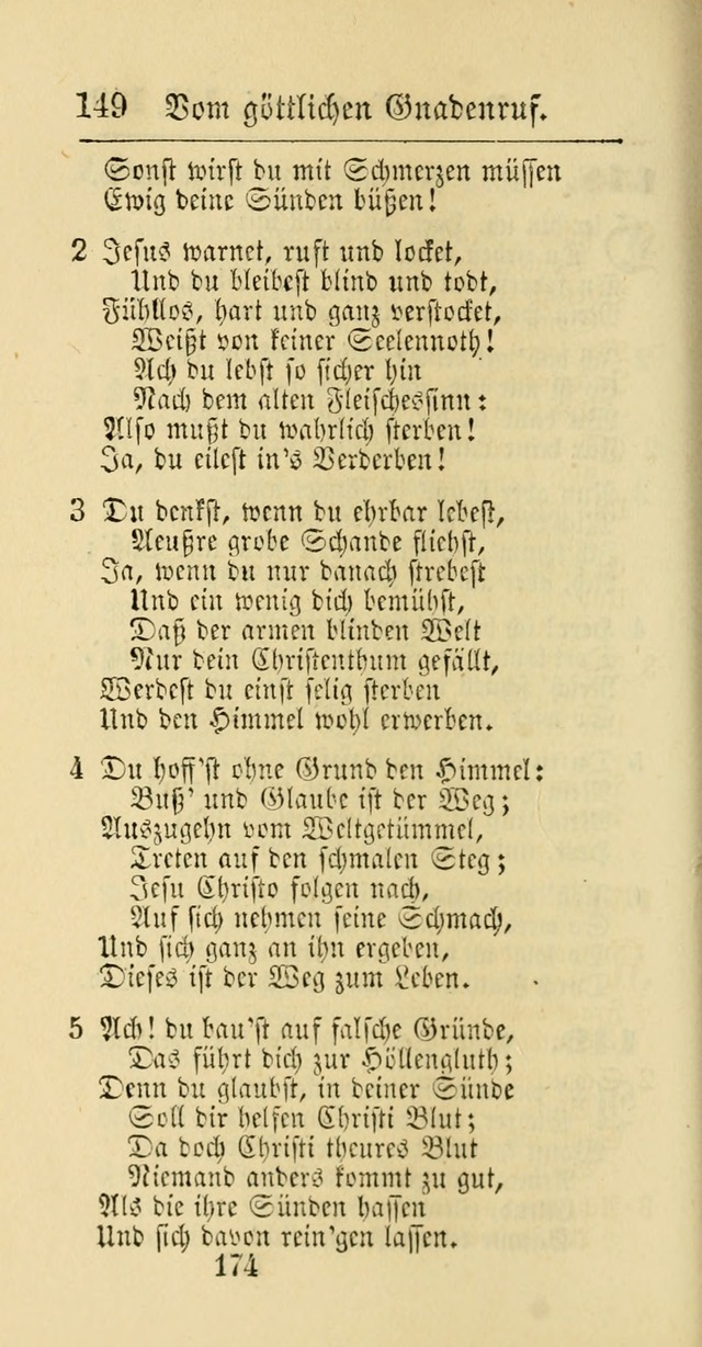 Evangelisches Gesangbuch: oder eine sammlung geistreicher lieder zum gebrauch der Evangelischen Gemeinschaft und aller heilsuchenden seelen page 174