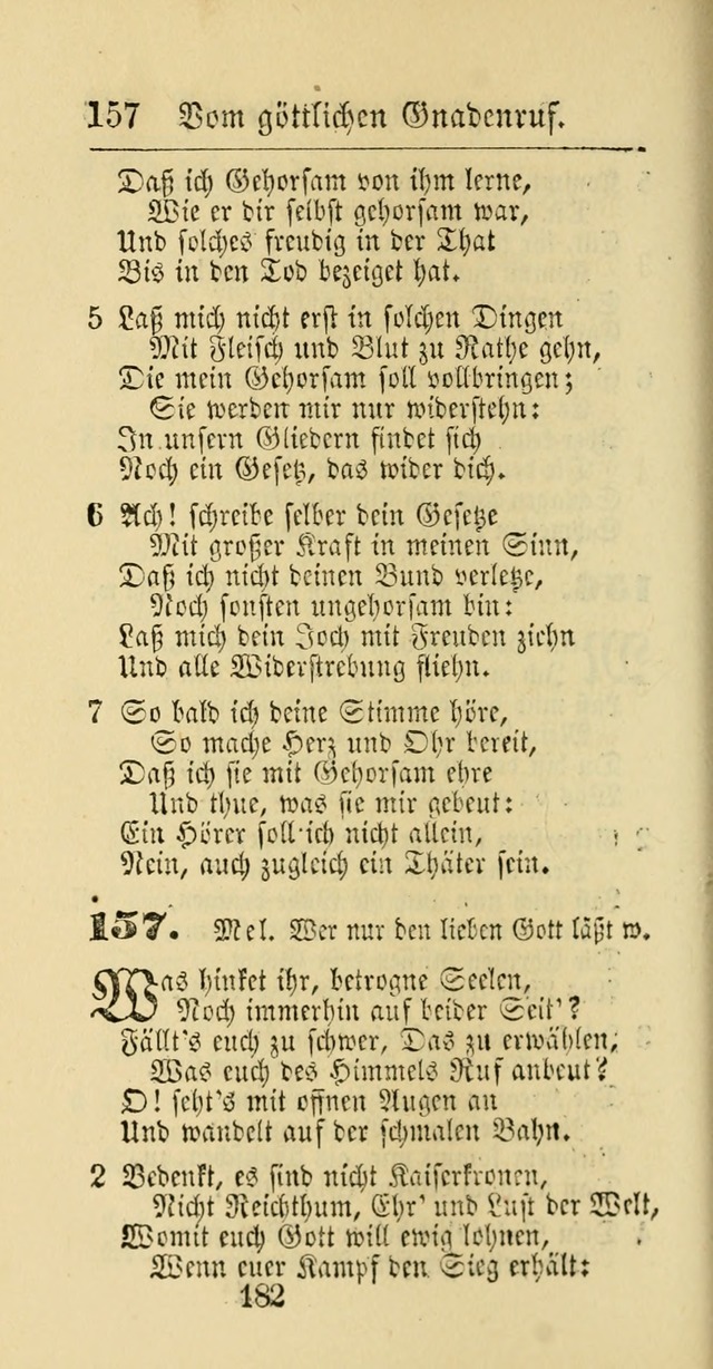 Evangelisches Gesangbuch: oder eine sammlung geistreicher lieder zum gebrauch der Evangelischen Gemeinschaft und aller heilsuchenden seelen page 182