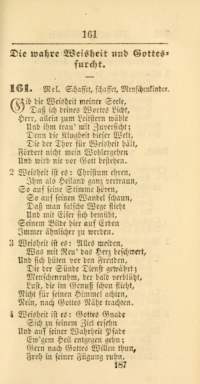 Evangelisches Gesangbuch: oder eine sammlung geistreicher lieder zum gebrauch der Evangelischen Gemeinschaft und aller heilsuchenden seelen page 187