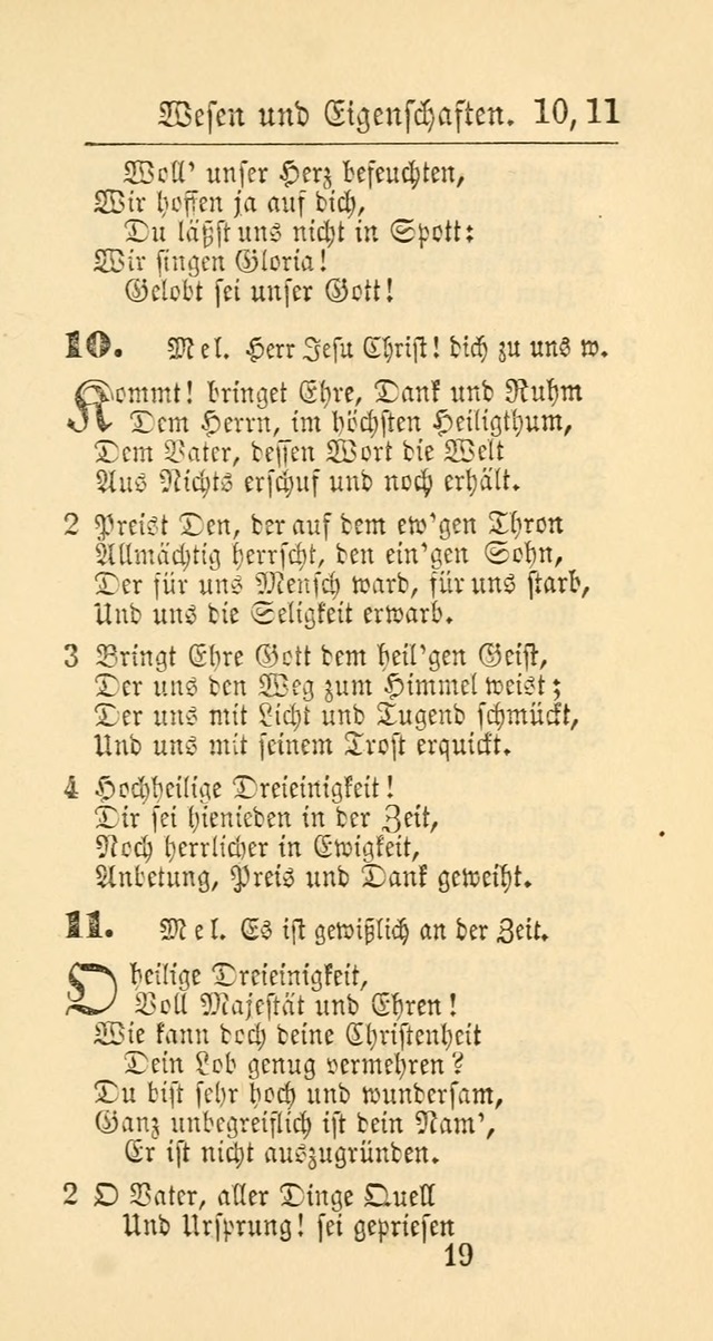 Evangelisches Gesangbuch: oder eine sammlung geistreicher lieder zum gebrauch der Evangelischen Gemeinschaft und aller heilsuchenden seelen page 19