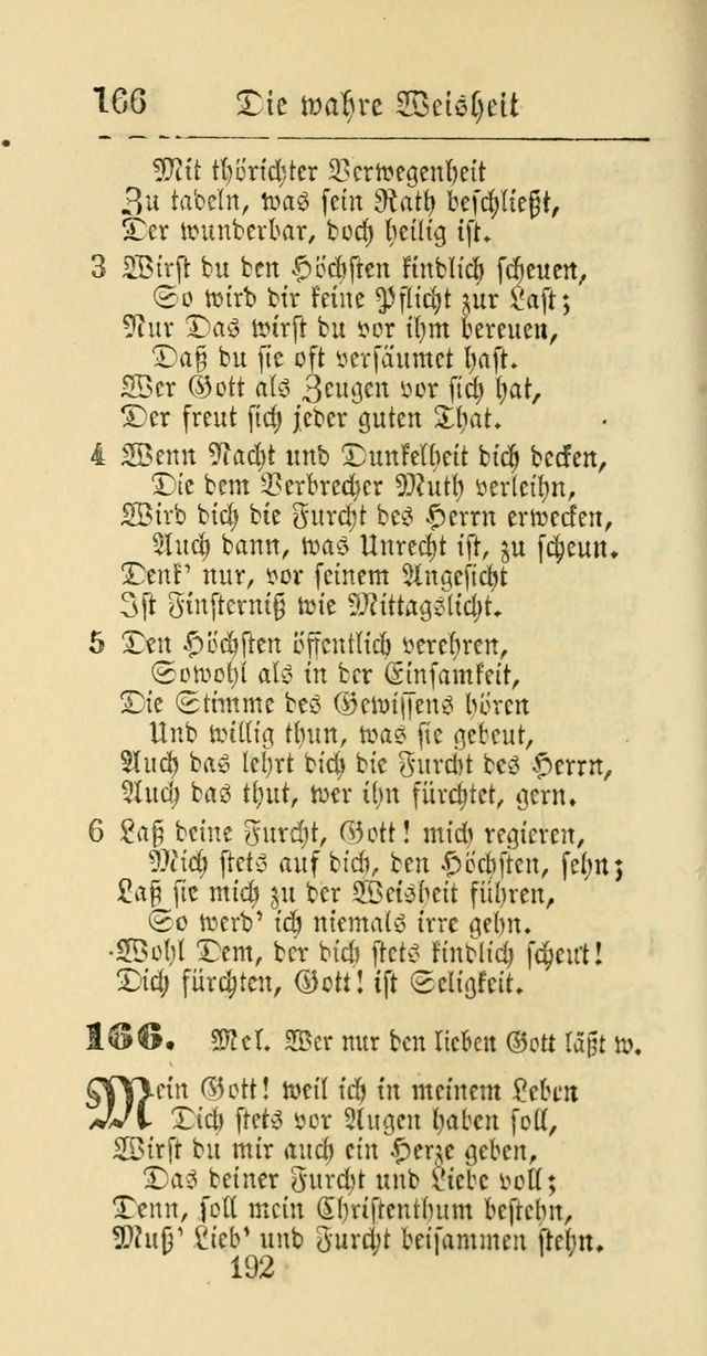 Evangelisches Gesangbuch: oder eine sammlung geistreicher lieder zum gebrauch der Evangelischen Gemeinschaft und aller heilsuchenden seelen page 192