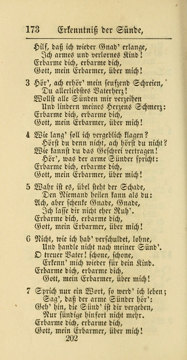 Evangelisches Gesangbuch: oder eine sammlung geistreicher lieder zum gebrauch der Evangelischen Gemeinschaft und aller heilsuchenden seelen page 202