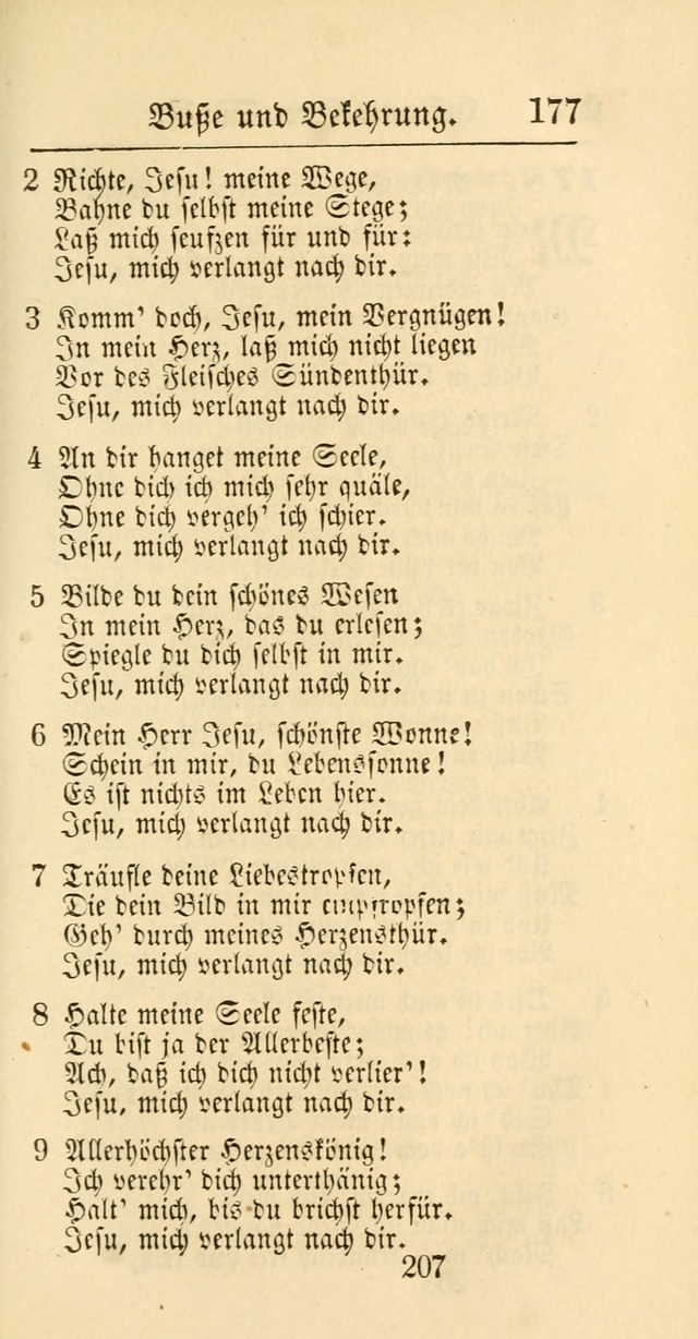 Evangelisches Gesangbuch: oder eine sammlung geistreicher lieder zum gebrauch der Evangelischen Gemeinschaft und aller heilsuchenden seelen page 207