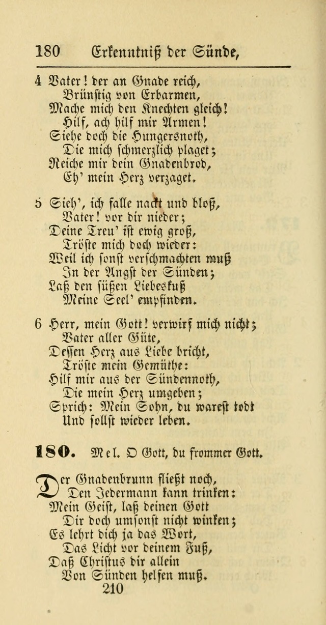 Evangelisches Gesangbuch: oder eine sammlung geistreicher lieder zum gebrauch der Evangelischen Gemeinschaft und aller heilsuchenden seelen page 210