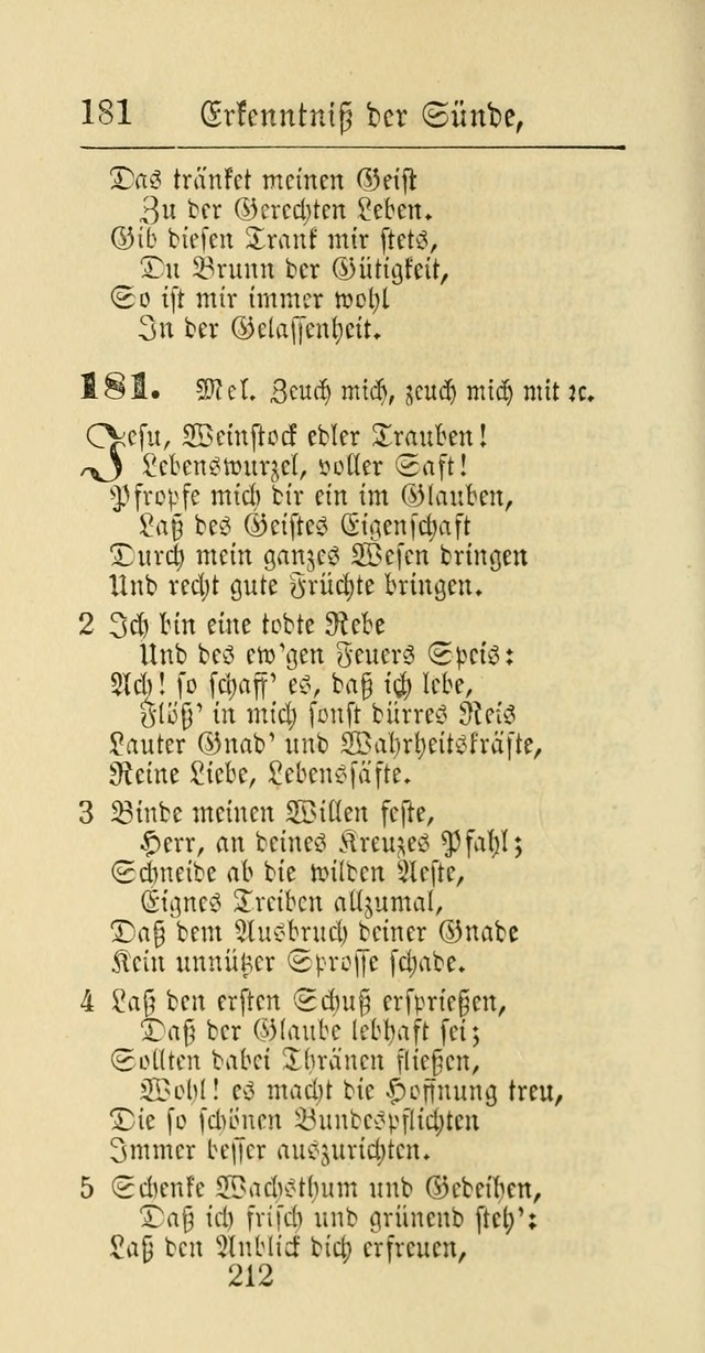 Evangelisches Gesangbuch: oder eine sammlung geistreicher lieder zum gebrauch der Evangelischen Gemeinschaft und aller heilsuchenden seelen page 212