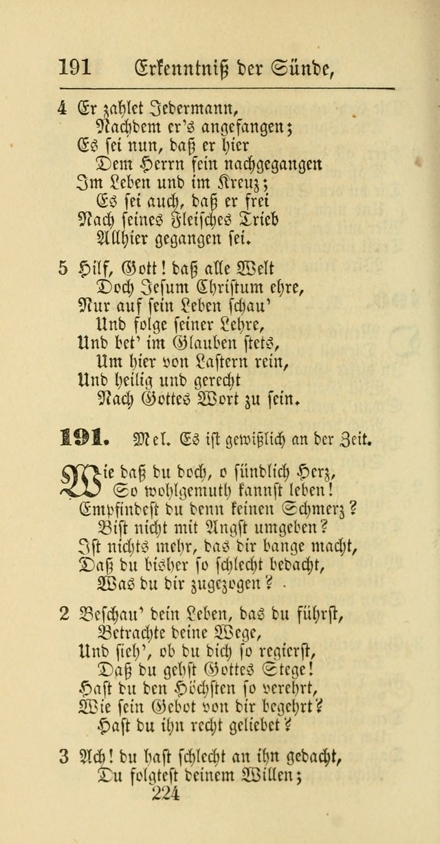 Evangelisches Gesangbuch: oder eine sammlung geistreicher lieder zum gebrauch der Evangelischen Gemeinschaft und aller heilsuchenden seelen page 224