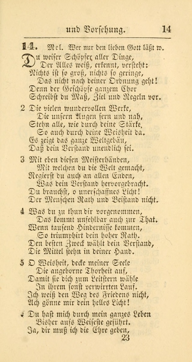 Evangelisches Gesangbuch: oder eine sammlung geistreicher lieder zum gebrauch der Evangelischen Gemeinschaft und aller heilsuchenden seelen page 23