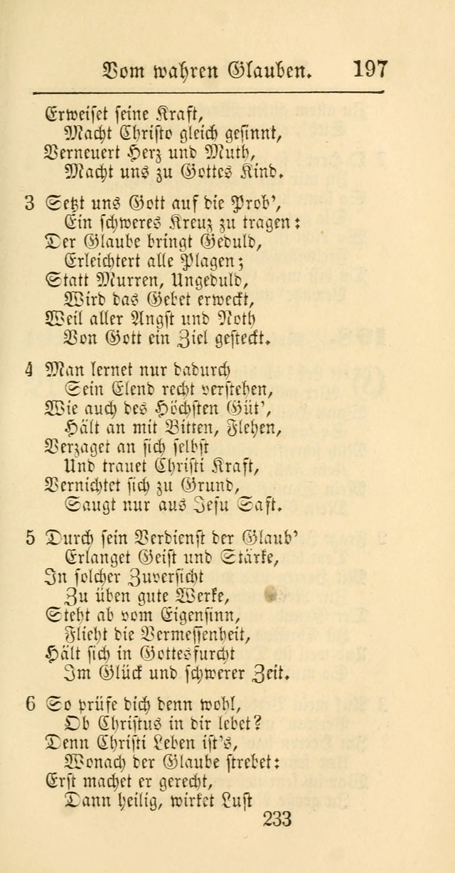 Evangelisches Gesangbuch: oder eine sammlung geistreicher lieder zum gebrauch der Evangelischen Gemeinschaft und aller heilsuchenden seelen page 233