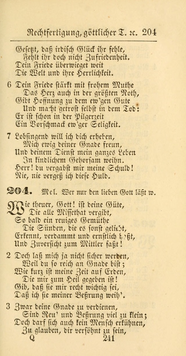 Evangelisches Gesangbuch: oder eine sammlung geistreicher lieder zum gebrauch der Evangelischen Gemeinschaft und aller heilsuchenden seelen page 241