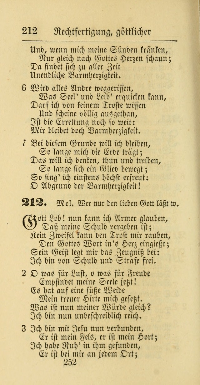 Evangelisches Gesangbuch: oder eine sammlung geistreicher lieder zum gebrauch der Evangelischen Gemeinschaft und aller heilsuchenden seelen page 252