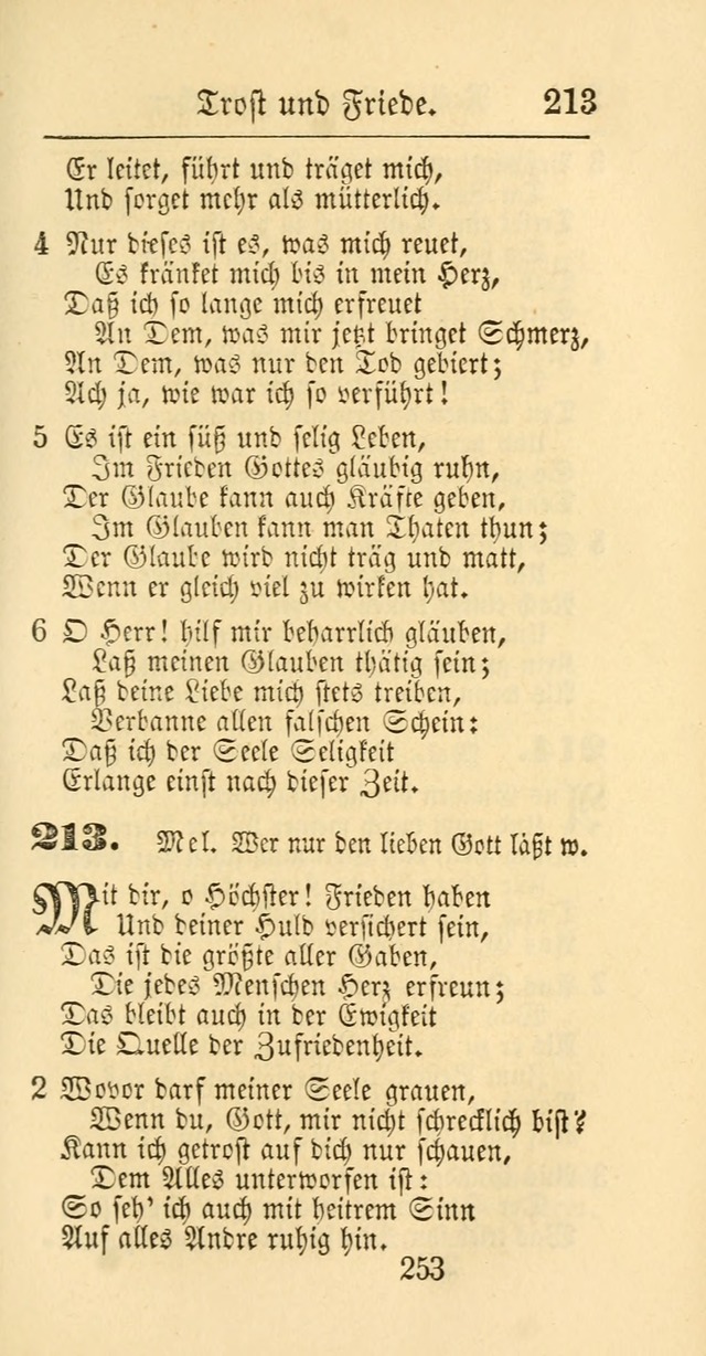 Evangelisches Gesangbuch: oder eine sammlung geistreicher lieder zum gebrauch der Evangelischen Gemeinschaft und aller heilsuchenden seelen page 253