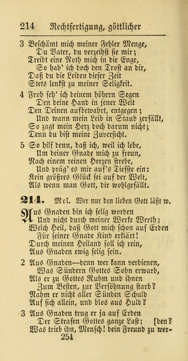 Evangelisches Gesangbuch: oder eine sammlung geistreicher lieder zum gebrauch der Evangelischen Gemeinschaft und aller heilsuchenden seelen page 254