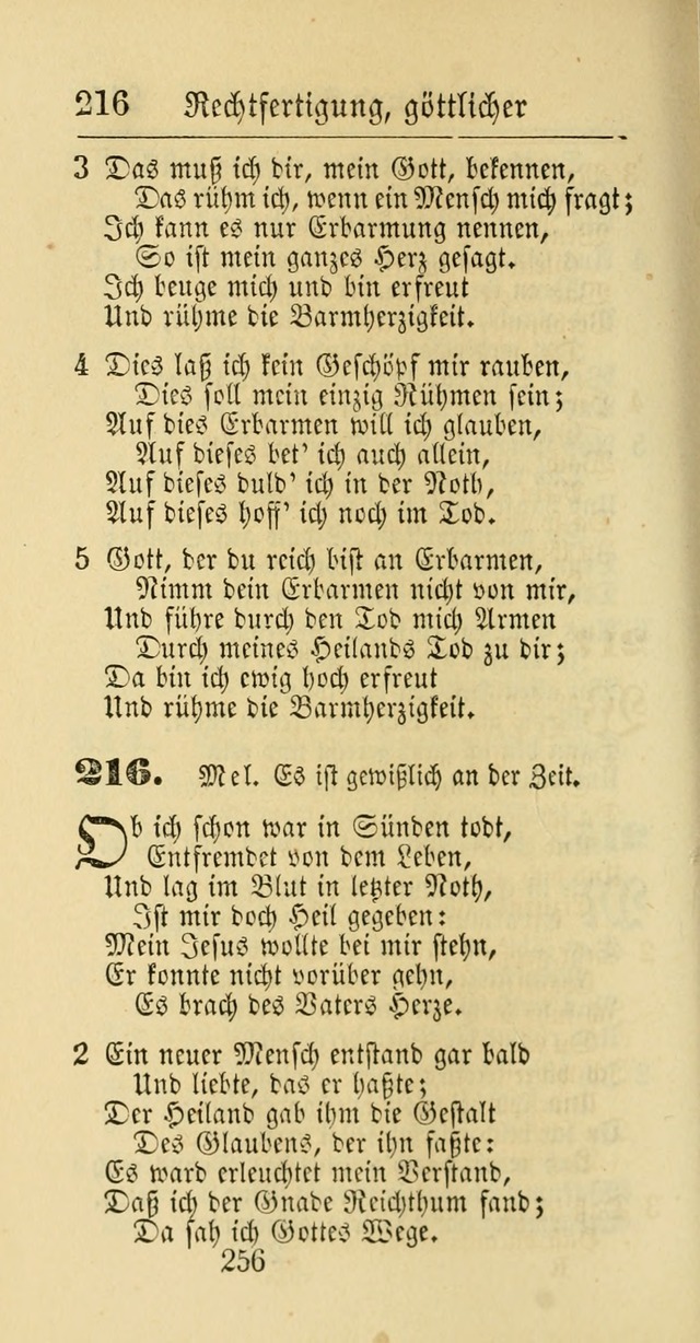 Evangelisches Gesangbuch: oder eine sammlung geistreicher lieder zum gebrauch der Evangelischen Gemeinschaft und aller heilsuchenden seelen page 256